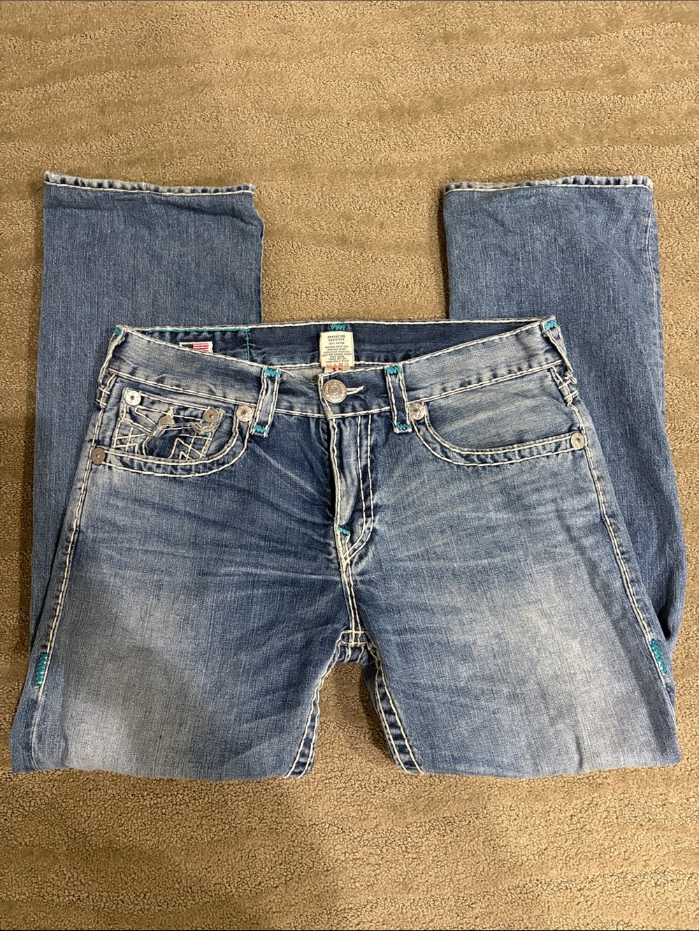 True Religion Light Blue Boot Cut Jeans